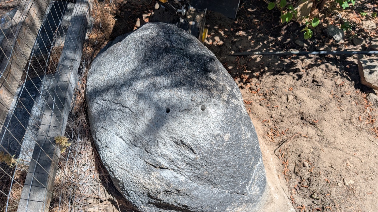 First holes drilled in granite